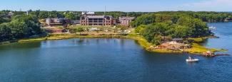 An aerial view of the Biddeford Campus